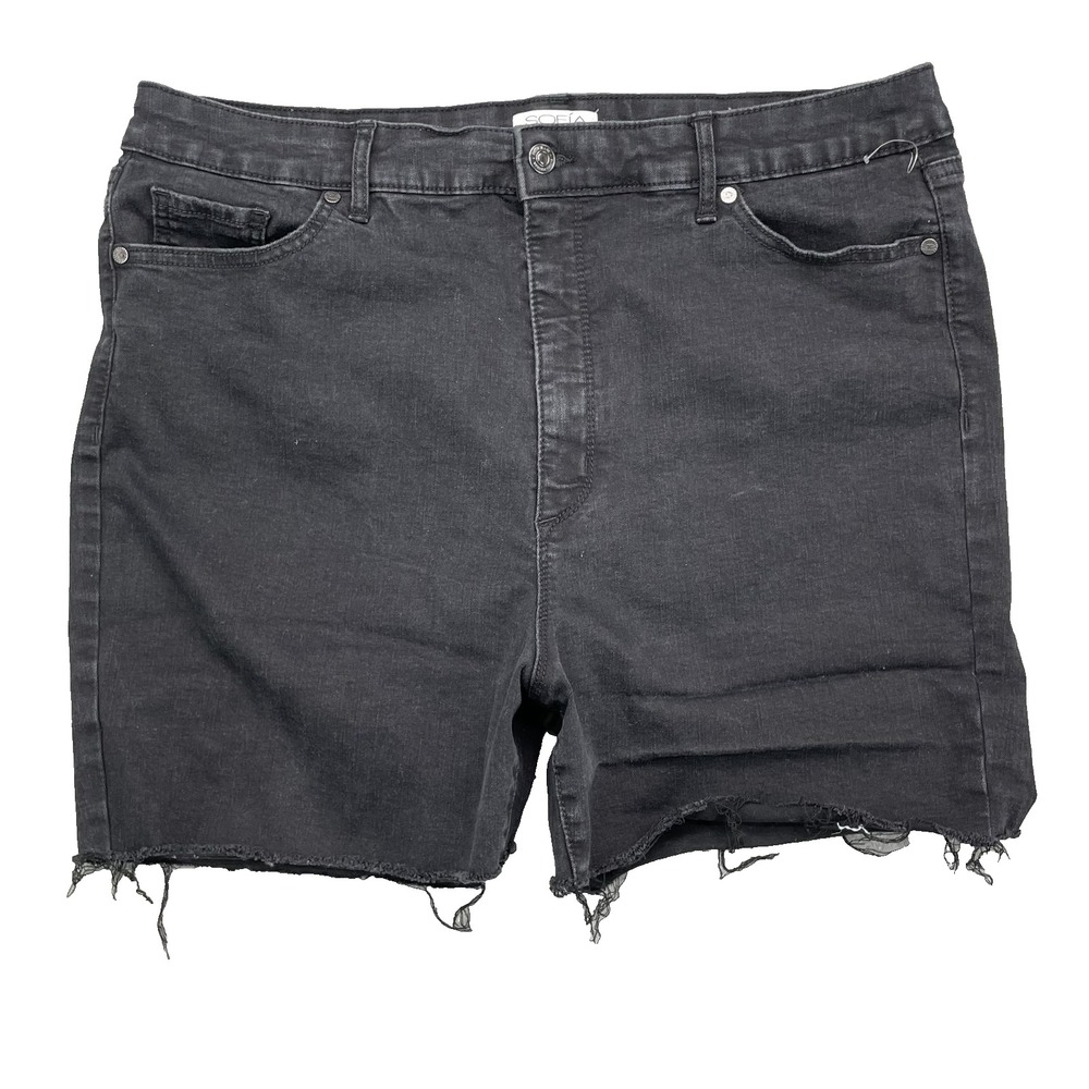 Sofia Vergara Jean Short Womens 20 Raw Hem Slim Chic Daisy Duke Preppy 90s Rodeo